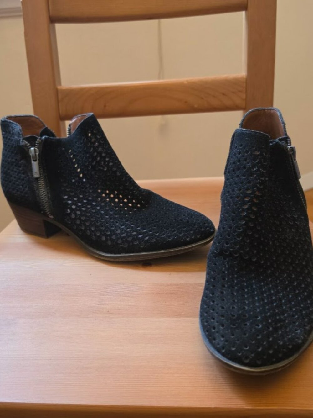 Black Suede Lucky Brand Women's Booties Size 8.5